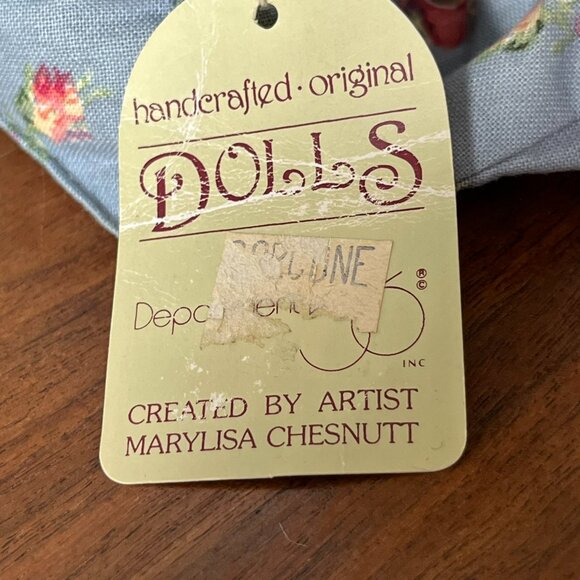 Vintage Department 56 Shelf Sitter Frog Doll by Marylisa Chesnutt Fabric Ceramic - Picture 13 of 14